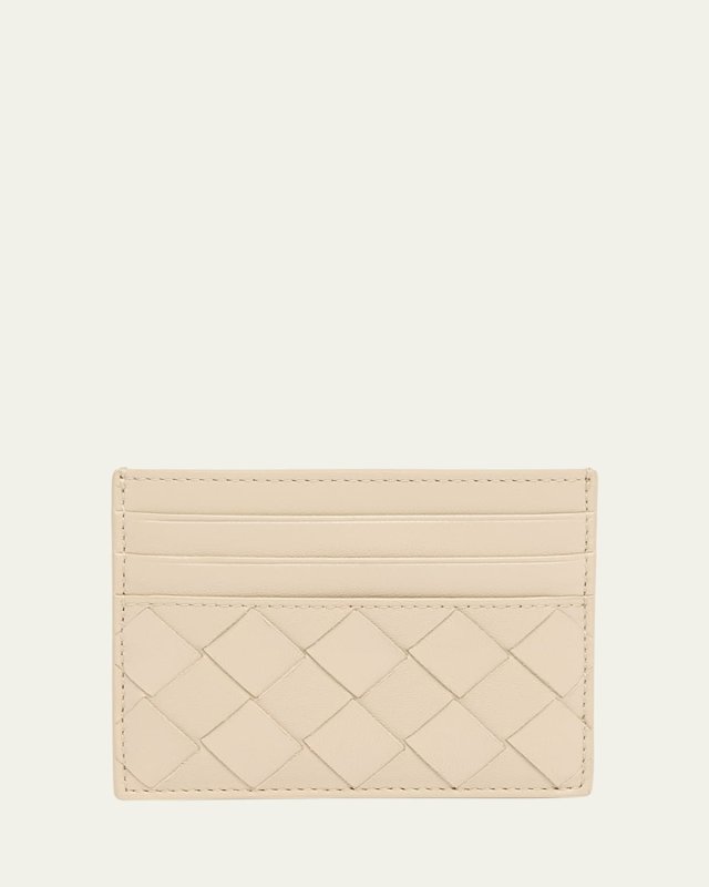 Intrecciato Leather Card Holder